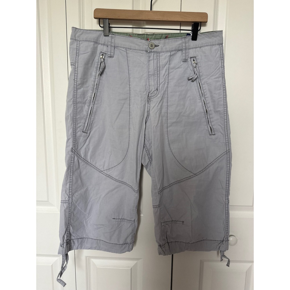 Vintage H&M Mens Cargo Shorts Grey Y2K Utility Gorpcore Long Longline Size 34